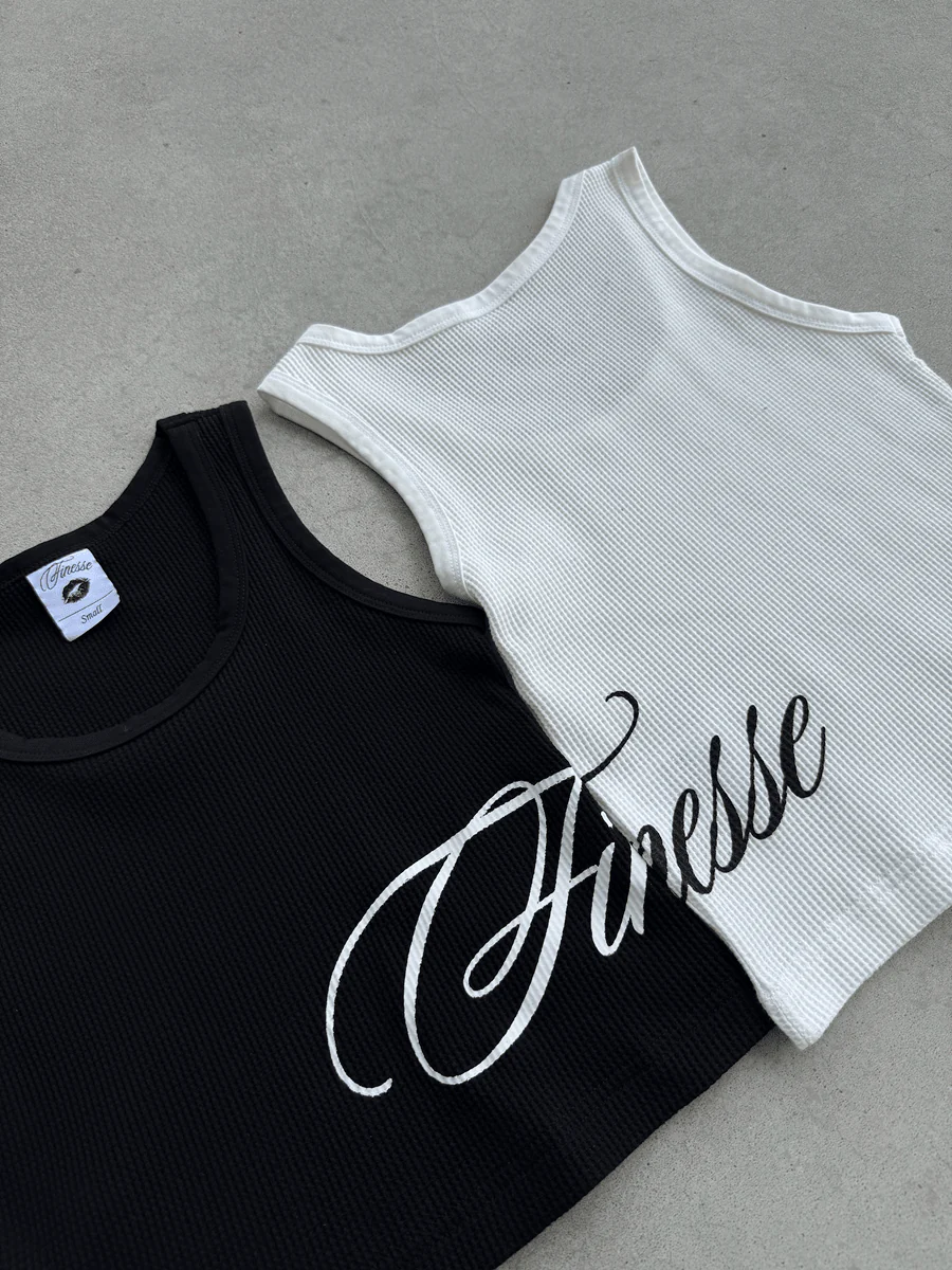 FINESSE* WOMENS TANK TOP BLACK - Image 3